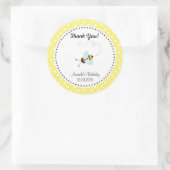 Schattigee Honey Bee Verjaardag Sticker (Tas)