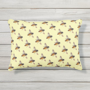 Schattigee Honey Bee's Fun Pattern Buitenkussen