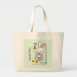 Schattigee &  Honey Bunny Baby Boy Canvas tas