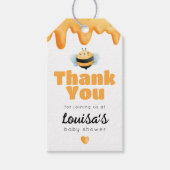 Schattigee honingbij Baby shower Dank u Cadeaulabel (Voorkant)