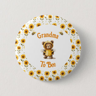 Schattigee honingbij Beer Ba-Bee Shower Ronde Button 5,7 Cm
