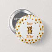 Schattigee honingbij Beer Ba-Bee Shower Ronde Button 5,7 Cm (Voorkant /achterkant)
