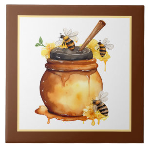 Schattigee honingbij home business crafting tegeltje
