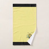 Schattigee Honingbij op zwart en geel badhanddoeks Bad Handdoek (Handdoek)