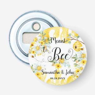 Schattigee Honingbijen Geel Bloemen Trouwen Bedoel Button Flesopener