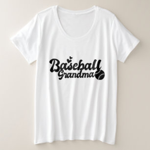 Schattigee Honkbal sport Oma woord kunst Grote Maat T-shirt