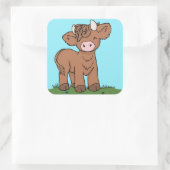 Schattigee hoogland koe sticker (Tas)