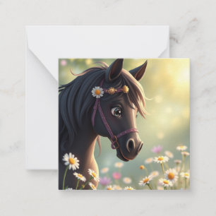 Schattigee Horse Note Kaart Notitiekaartje