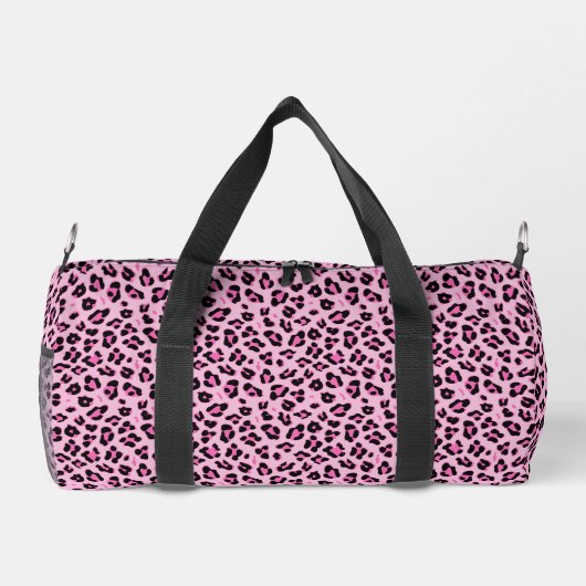 Schattigee Hot Pink en Black Leopard Print Plunjezak (Achterkant)