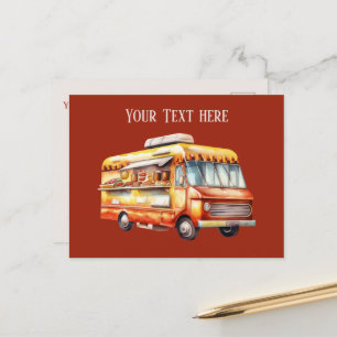 Schattigee hotdogleveranciers voegen bericht toe briefkaart