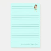 Schattigee Hula Dancer Meisje Custom Tropisch Blau Post-it® Notes (Voorkant)