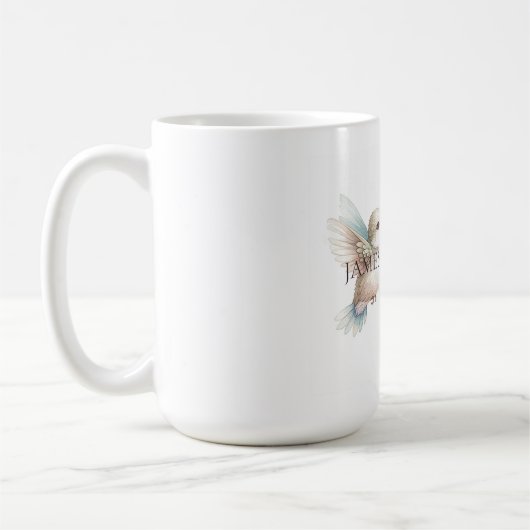 Schattigee Hummingbird bruiloft paar Koffiemok (Links)