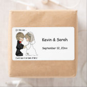 Schattigee huwelijkslabels etiket (Insitu)