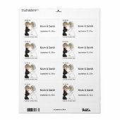 Schattigee huwelijkslabels etiket (Full Sheet)