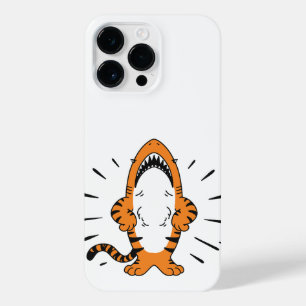 SCHATTIGEE HYBRIDE SHARK TIGER CARTOON iPhone 14 PRO MAX HOESJE