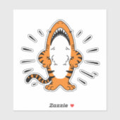 SCHATTIGEE HYBRIDE SHARK TIGER CARTOON STICKER (Vel)