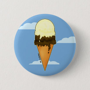 Schattigee Ice Cream Pins & Buttonnen Ronde Button 5,7 Cm