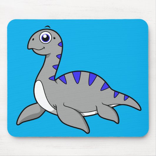 Schattigee illustratie van een monster van Loch Ne Muismat (Voorkant)