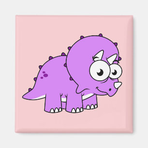 Schattigee illustratie van een Triceratops. Magneet