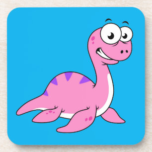 Schattigee illustratie van het monster van Loch Ne Bier Onderzetter