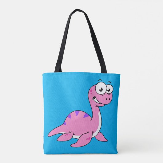 Schattigee illustratie van het monster van Loch Ne Draagtas (Achterkant)