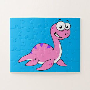Schattigee illustratie van het monster van Loch Ne Legpuzzel