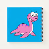 Schattigee illustratie van het monster van Loch Ne Notitieboek (Achterkant)