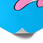 Schattigee illustratie van het monster van Loch Ne Poster (Hoek)