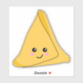 Schattigee Indiase Samosa Kawaii Karakter Sticker (Vel)