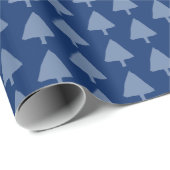 Schattigee Indigo Blue Winter Tree Waterverf Cadeaupapier (Rol Hoek)