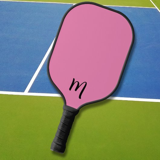 Schattigee Initialen op Roze | monogram Pickleball Paddle