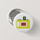 Schattigee Instant Camera (Geel) Flair Ronde Button 3,2 Cm (Voorkant /achterkant)