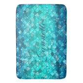 Schattigee iriserende turquoise zeemeermin faux gl badmat (Voorkant Verticaal)