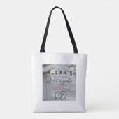 Schattigee islamitische canvas tas (Achterkant)