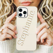 Schattigee ivoorminimalistische aangepaste naam Case-Mate iPhone case