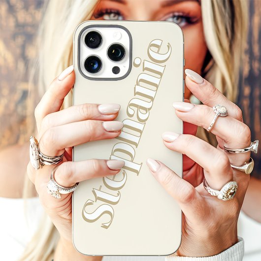Schattigee ivoorminimalistische aangepaste naam Case-Mate iPhone case