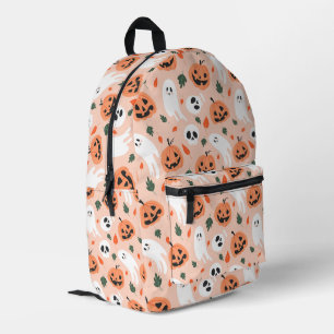 Schattigee Jack-O-Lantern & Ghost Pattern Bedrukte Rugzak