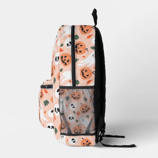Schattigee Jack-O-Lantern & Ghost Pattern Bedrukte Rugzak (Rechts)