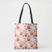 Schattigee Jack-O-Lantern & Ghost Pattern Draagtas (Voorkant)