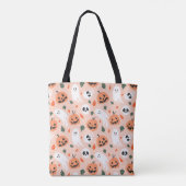 Schattigee Jack-O-Lantern & Ghost Pattern Draagtas (Achterkant)
