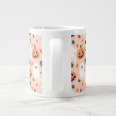Schattigee Jack-O-Lantern & Ghost Pattern Extra Grote Beker (Achterkant)
