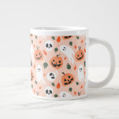 Schattigee Jack-O-Lantern & Ghost Pattern Extra Grote Beker (Rechts)