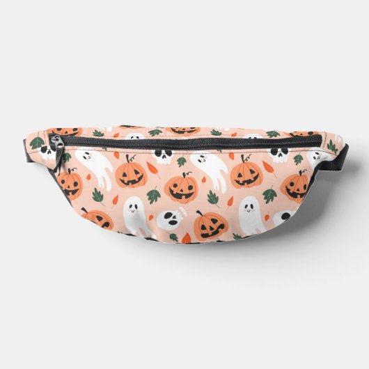 Schattigee Jack-O-Lantern & Ghost Pattern Heuptasje (Liggend)