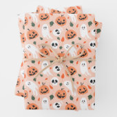 Schattigee Jack-O-Lantern & Ghost Pattern Inpakpapier Vel (In situ)