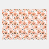 Schattigee Jack-O-Lantern & Ghost Pattern Inpakpapier Vel (Voorkant)