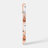 Schattigee Jack-O-Lantern & Ghost Pattern iPhone 15 Hoesje (Linkerkant)
