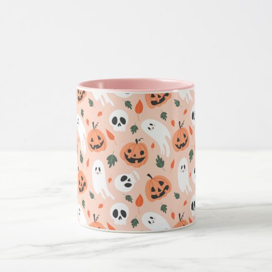 Schattigee Jack-O-Lantern & Ghost Pattern Mok (Midden)