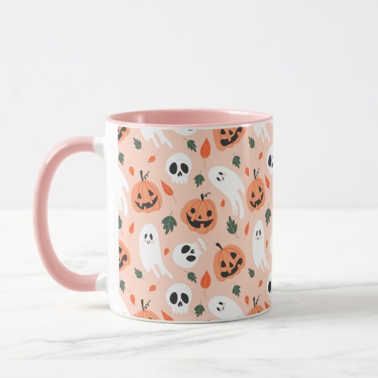Schattigee Jack-O-Lantern & Ghost Pattern Mok (Links)