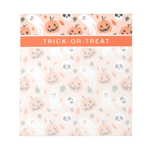 Schattigee Jack-O-Lantern & Ghost Pattern Notitieblok