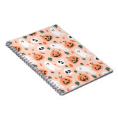 Schattigee Jack-O-Lantern & Ghost Pattern Notitieboek (Rechterzijde)